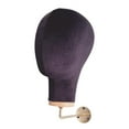 thumbnail image 3 of Dualoai Wall Mounted Female Velvet Mannequin Head Hat Display Stand for Salons Homes Black, 3 of 9