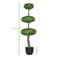 thumbnail image 3 of HOMCOM 43.25" Indoor & Outdoor Boxwood Topiary Artificial Plants (2 Count), 3 of 8