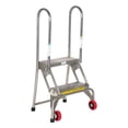 thumbnail image 1 of Vestil Manufacturing FLAD-2-SS Stainless Steel Folding 2 Step Ladder with Wheels, 1 of 1