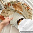 thumbnail image 4 of Cal.King Size Fitted Sheet Set - Vintage Pumpkins Fall 3 Piece Bedding Sets 16" Deep Pocket Fitted Sheet with 2 Pillowcases, Thanksgiving Butterfly Leaves Retro Brushed Microfiber Hotel Bed Sheets, 4 of 9