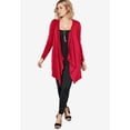 thumbnail image 2 of Roaman's Women's Plus Size Lightweight Handkerchief Hem Cardigan Sweater, 2 of 6
