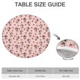 thumbnail image 6 of Pink Cow Strawberry Hat Pattern Round Fitted Tablecloth with Elastic Edge,Dining Table Cover Waterproof,Outdoor Round Tablecloth for Camping,Dining,Indoor and Outdoor, 6 of 7