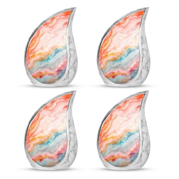 SUBSH Abstract Cremation Urns For Ashes - Urn For Human Ashes Adult Female - Urn For Human Ashes - Pack Of 4 - Urn Small - Ashes Keepsake - Small Urn For Human Ashes Adult Male
