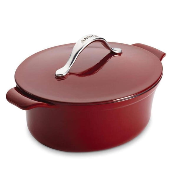 Cazuela Ovalada de Hierro Fundido Anolon Vesta 3.8 Litros Roja