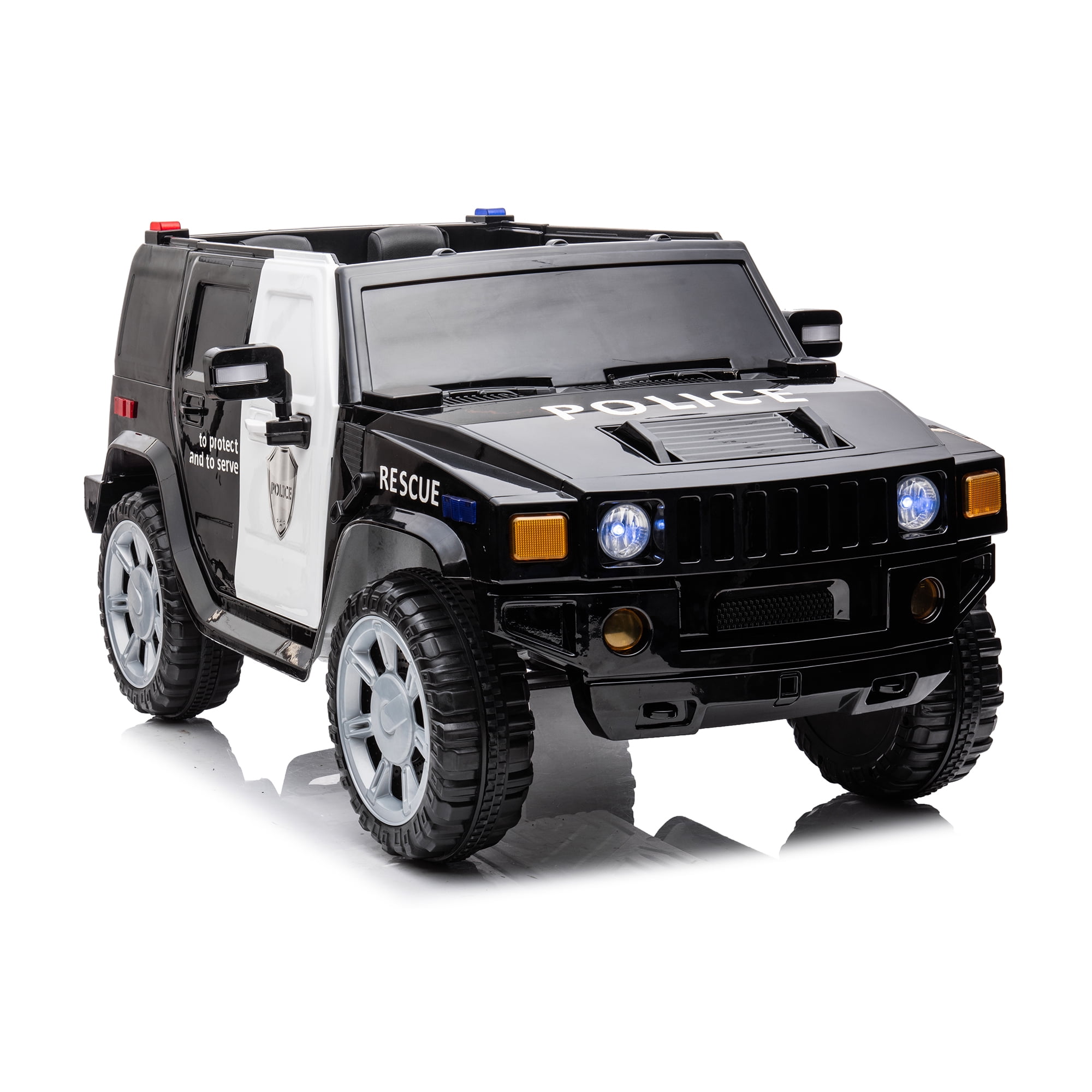 CIPACHO 12V Kids Ride On Truck Car with 30W 4 Wheel Dual Drive, 2.4G R/C, Qne Button Start Electric Car for Kids, Forward and Backward, Battery Powered Electric Off-Road Truck Car, Black