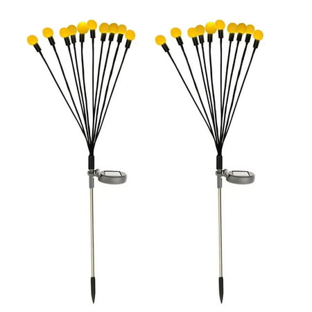 

Dcenta 2 Packs 10-head Solar Swaying Firefly Lamps Intelligent Light Control Outdoor Waterproof Ground Plug Garden Decoration