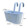 thumbnail image 6 of Dserhfy Over Fence Planter Iron Hanging Flower Pot Railing Planter with Detachable Hooks for Home Garden Fence Deck Railing Terrace, 6 of 8