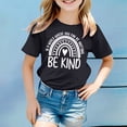 thumbnail image 2 of Utlike Girls T-Shirt Fashion Casual Breathable Printed Round Neck T Shirt Size 2 Years-3 Years Black, 2 of 4
