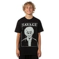 thumbnail image 6 of The Golden Girls Sophia Is Savage Distressed Graphic Men's Black T-Shirt, 6 of 6