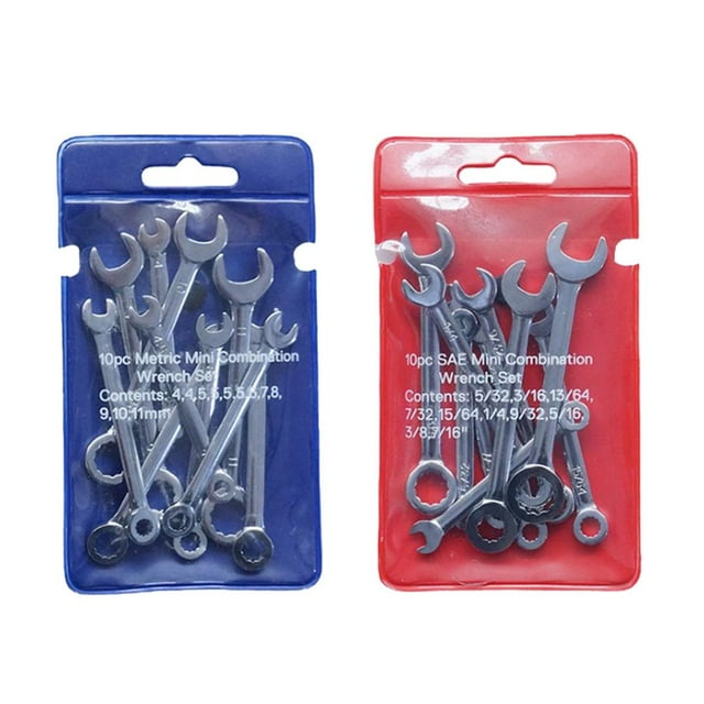 de llaves combinadas de 20 piezas de 4-11 mm Cabeza flexible, acero al cromo-vanadio forjado, duradero y ofrece un par alto DYNWAVEMX Mini Llave Combinada