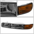thumbnail image 2 of Nuvision for 99-07 GMC Sierra Yukon LED DRL Smoked Amber Headlights Bumper Signal Lamps, 2 of 12