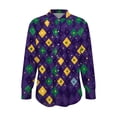 thumbnail image 4 of Pincandy Women's Carnival Fashion Casual Long Sleeve Lapel Button Down Shirt, 4 of 5