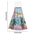 thumbnail image 6 of Yayeee Kitchen Hanging Hand Towels Set of 2 with Loop Bathroom Absorbent Tie Towel, Sea Boat, 6 of 7