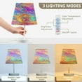 thumbnail image 4 of Rainbow Tie-dye Desk Lamp LED Table Nightstand Lamps with 3 Color Temperatures for Home Bedroom Living Room Decor 8x12, 4 of 8