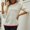 White, variant on Ahabrexf Women's Casual Fashion Color Contrast Knitted Pullover Long Sleeve Round-Neck Sweater