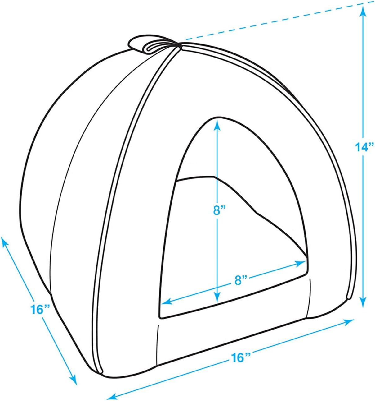 Pet Tent-Soft Bed for Dog and Cat by Best Pet Supplies - Beige Corduroy, 16" x 16" x H:14"