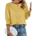 thumbnail image 4 of Half Sleeve Elastic Women Solid Color Summer T-Shirt Tops, 4 of 5