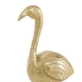 thumbnail image 5 of 12", 12"H Gold Aluminum Flamingo Sculpture, by DecMode (2 Count), 5 of 9