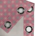 thumbnail image 5 of Ambesonne Floral Grommet Curtain, Big Small Flower Motifs, 50" x 63", Pink Teal White, 5 of 6