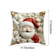 thumbnail image 3 of YIKA Christmas Tree Snowflake Reindeer Pillowcase Christmas Pillow Cover Holiday Decoration Sofa Decoration Linen Pillow Home Sofa Holiday Decoration Pillow Cover 45x45cm B, 3 of 7