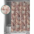 thumbnail image 3 of Small Stall Shower Curtain 36x72 Inch Narrow Half Size Pink Pumpkins Fall Bath Curtains Bathroom Decor Thanksgiving Eucalyptus Leaves Rustic Waterproof Fabric Shower Curtain Set with Hooks 36 Inch, 3 of 6