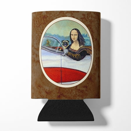 

Carolines Treasures 7043CC Fawn Pug and Mona Lisa Can or Bottle Hugger Can Hugger multicolor