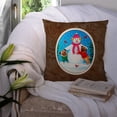 thumbnail image 3 of Carolines Treasures 7115PW1414 Snowman with Pug Winter Snowman Fabric Decorative Pillow  14Hx14W multicolor, 3 of 4