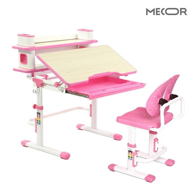 Mecor Kids Ergonomic Study Desk and Chair Set with Bookshelf and Drawer Storage Pink in Nepal at NPR 51847 Rating 5