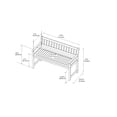 thumbnail image 3 of Linon Crosscreek Mid-Back Acacia Outdoor Bench, Acorn, 3 of 8