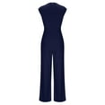 thumbnail image 6 of Simua Womens Summer Jumpsuits Dressy Casual One Piece Outfits Sleeveless Round Neck Wide Leg Pants Rompers with Pockets, 6 of 7