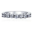 thumbnail image 2 of Women's 14K White Gold 0.7 ct.tw Round CZ Seven Stone Wedding Anniversary Ring, 2 of 4