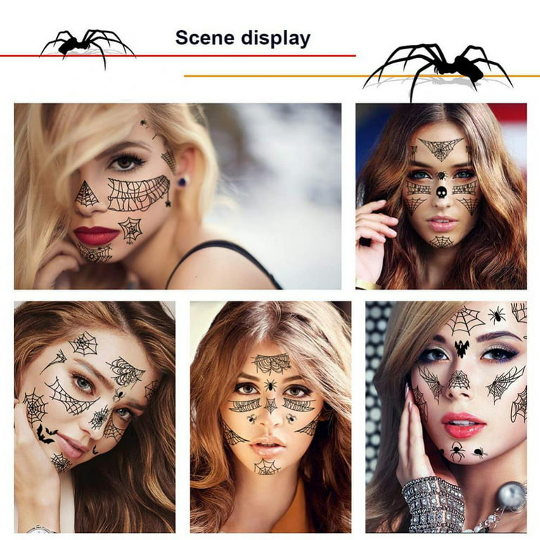 Witchy Woman Costume Makeup Halloween Temporary Tattoos Face Tattoos Witchy  Tattoos Spooky Eyeliner Stickers Halloween Eye Makeup 