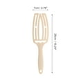 thumbnail image 2 of Unique Bargains 1 Pc Simple Portable Hollow Comb Hair Brush Beige TPR, 2 of 6