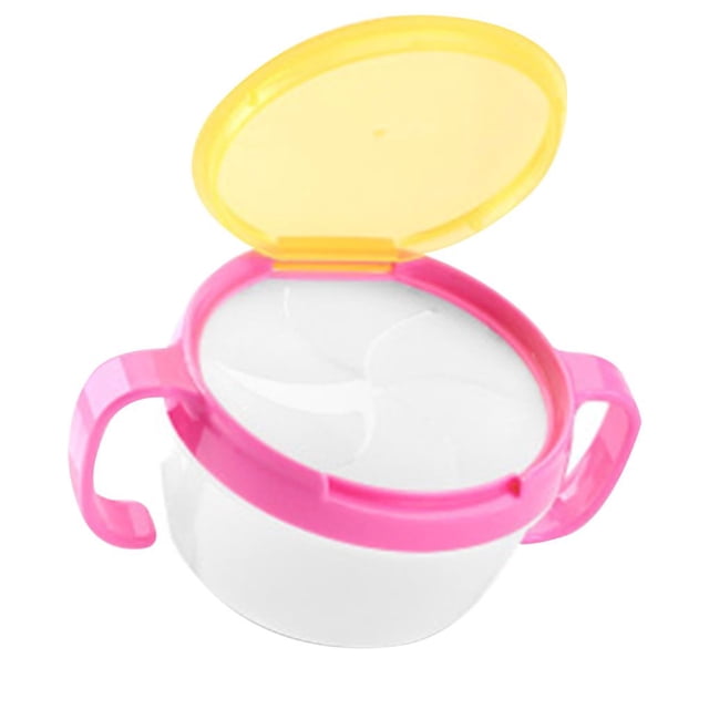 Caja De Suplementos Para Alimentos Para Bebés Tazón Antiderrame Con Doble Asa Bloque De Seguridad Tazón Para Refrigerios Methold BA000645-01
