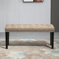 thumbnail image 6 of Abble 38" Wide Upholstered Entryway Bench, End of Bed Bench, Ottoman Bench - Tan, 6 of 9