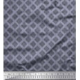thumbnail image 1 of Soimoi Gray Heavy Satin Fabric Diamond & Stripe Print Fabric by the Yard 54 Inch Wide, 1 of 3