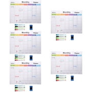 HOMEMAXS 5 Sets of Magnetic Calendar Planner Board Fridge Whiteboard Erasable Planner Whiteboard