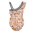 thumbnail image 5 of Uorisanigo Girls Bathing Suits Kids One Shoulder Sport Summer Beach Swimwear Size 11-12 One Piece Tankini Bathing Suit Pool Party, Cute Corgi, 5 of 7