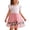 Pink 1, variant on HAOTAGS Girls Summer Dresses 7-8,Round Neck Breathable Short Sleeve Cotton Blend Mini Skater Dress Pink