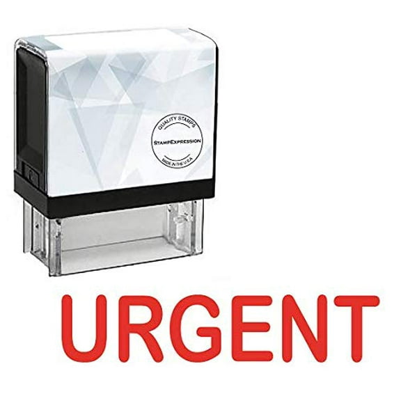 StampExpression - Urgent Office Self Inking Rubber Stamp - Red Ink (A-5116)