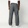 thumbnail image 6 of Fabrcox Linen Pants Baggy Wide Leg Mens Pants Summer Beach Vacation Travel Lightweight Drawstring Big and Tall Mens Lounge Pants with Pockets Gray L, 6 of 9