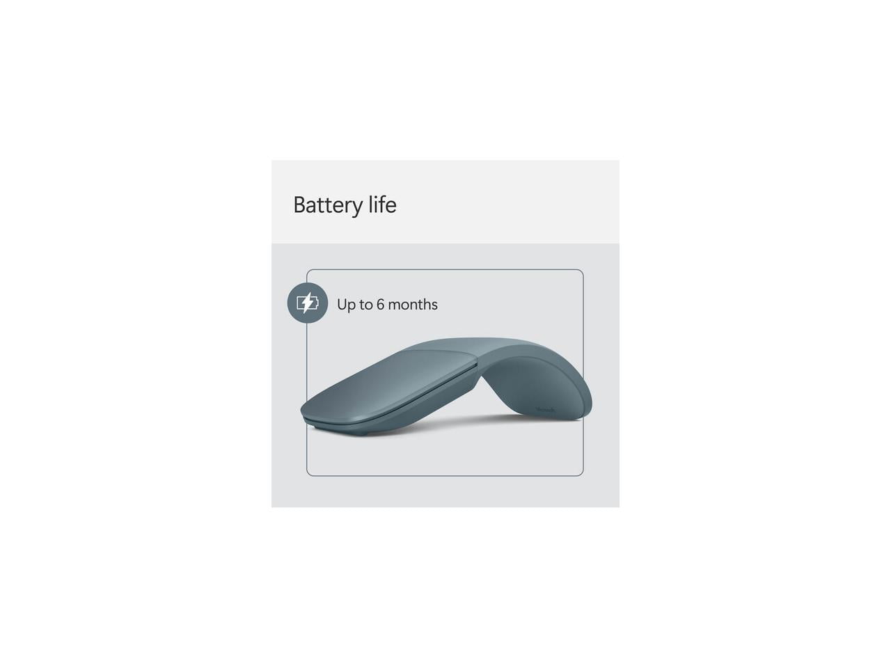 Microsoft - Surface Arc Bluetooth BlueTrack Ambidextrous Mouse - Wireless - Ocean Blue