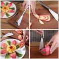 thumbnail image 4 of Stainless Steel Fruit Carving Cutter DIY Platter Decoration Triangular Shape Carving Tools with Durable Engraving Blades for Vegetable Fruit, 4 of 8