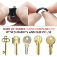 thumbnail image 3 of Pack of 12 Black Rubber Key Cap Cover Tags, Key Head Protectors, Keys Identifier ID for Efficient House Apartment Organization Easy Identification and Use, 3 of 5