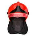 thumbnail image 1 of Casco de bombero para niños, accesorio para disfraz, suministros para fiestas, fiesta de bomberos Rojo, 1 of 9