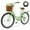 Green, variant on Mooncool 24 & 26 Inch Beach Cruiser Bike for Women, 7 Speed Commute Bike for Adults, Womens Bicycle with Ratten Basket & Rack, Multiple Color