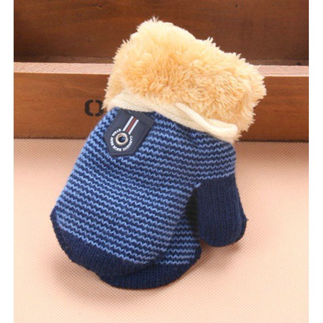 Guantes cálidos para niños, guantes para bebés para hombres y mujeres, guantes de invierno para niños de doble capa engrosados