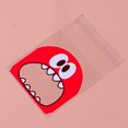 thumbnail image 3 of 50/100 piezas de bolsas de galletas y dulces con forma de monstruo de dibujos animados, bolsas de plástico autoadhesivas para galletas, bocadillos, suministros para hornear, decoración de cumpleaños, 3 of 5