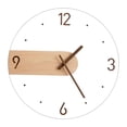 thumbnail image 3 of Reloj de pared decorativo moderno de 11,81 pulgadas con esfera de madera y punteros, sencillo y fácil de colgar, silencioso para hotel, oficina, 3 of 7