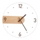 thumbnail image 3 of Reloj de pared decorativo moderno de 11,81 pulgadas con esfera de madera y punteros, sencillo y fácil de colgar, silencioso para hotel, oficina, 3 of 7